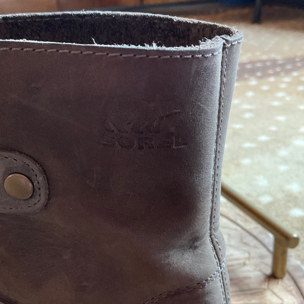 Sorel Women's Taupe Lace-Up Boots with Rugged Sole - Picture 2 of 4